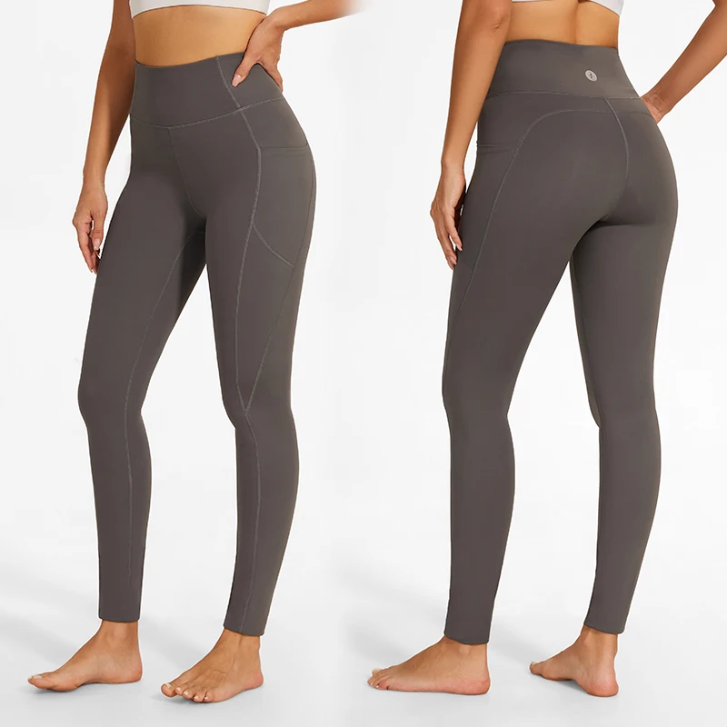 SEVENPALMS High Waist Yoga Pants with Pockets Tummy Control Workout Pants for Women 4 Way Stretch Yoga Leggings with Pockets