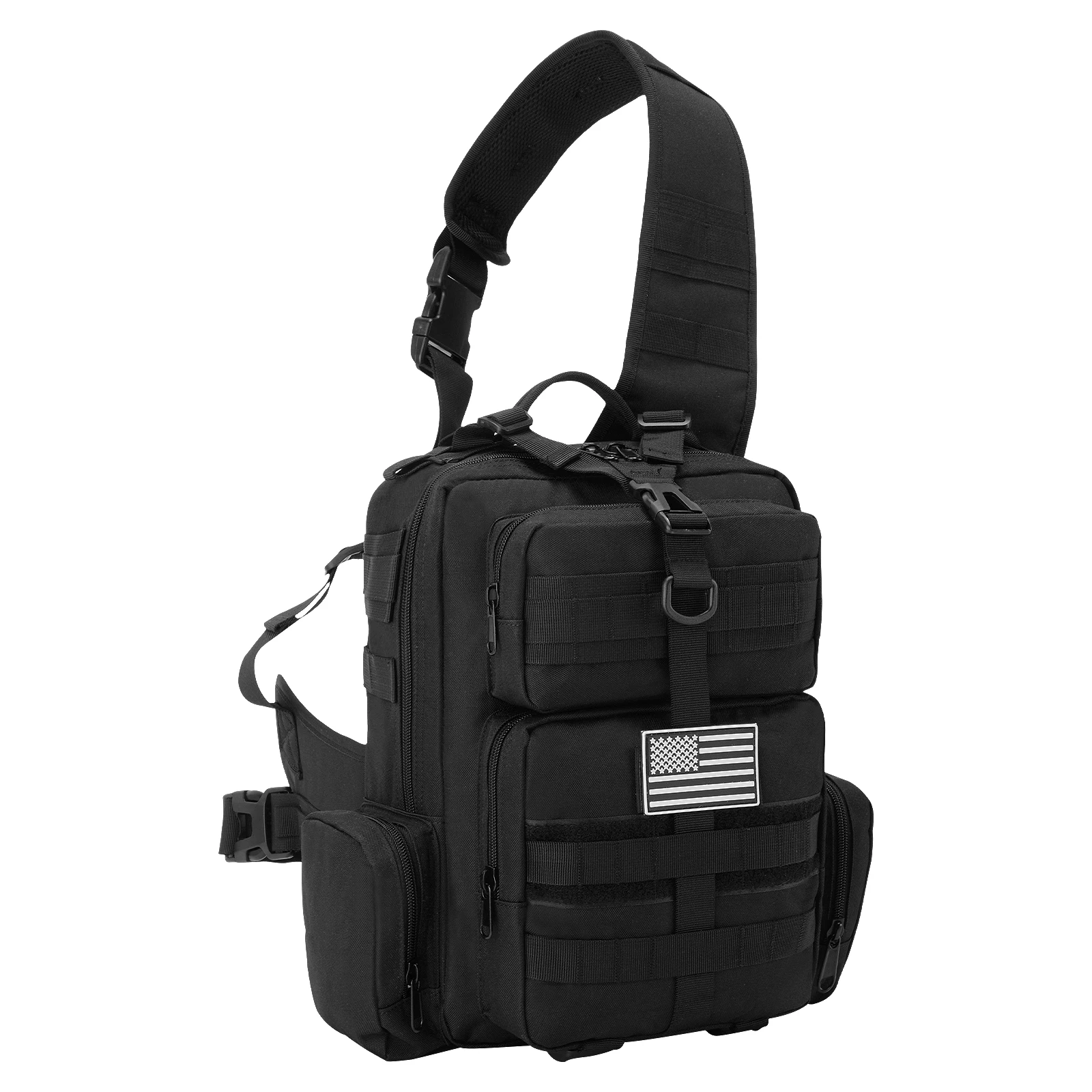 Tactical Sling Bag 13L 900D Oxford Molle Crossbody Rucksack Waterproof EDC Military Assault Backpack Men Women Shoulder Bag