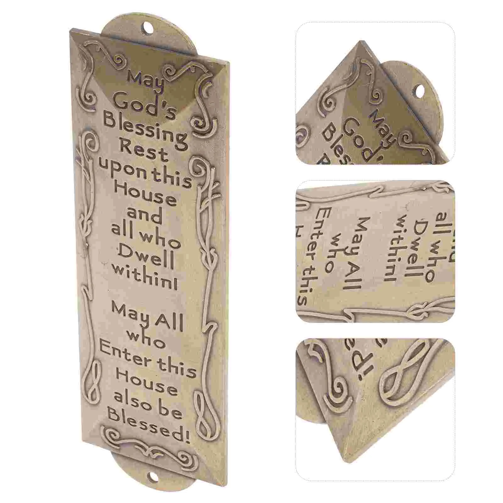 

Gatepost Holy Scroll Vintage Decor Religious Mezuzah Adornment House Religious Mezuzah Craft Metal Mezuzah Decoration Travel