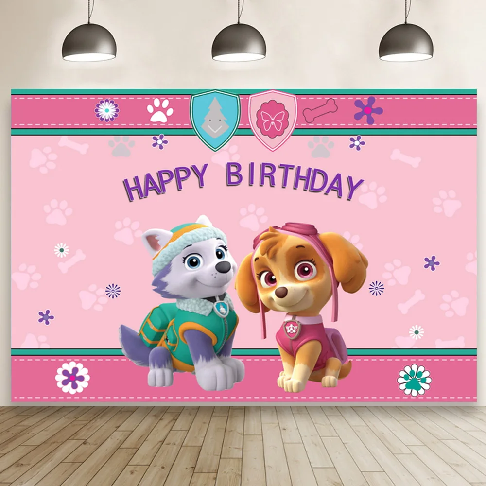 

Голубое небо мультфильм бегущие собаки фотография задник Ryde семья дети фото фон для съемки декор стола