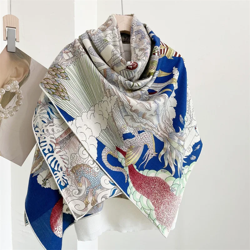 Шелк из шерсти Animapolis женский шарф пашмины скрученный вручную зимние аксессуары