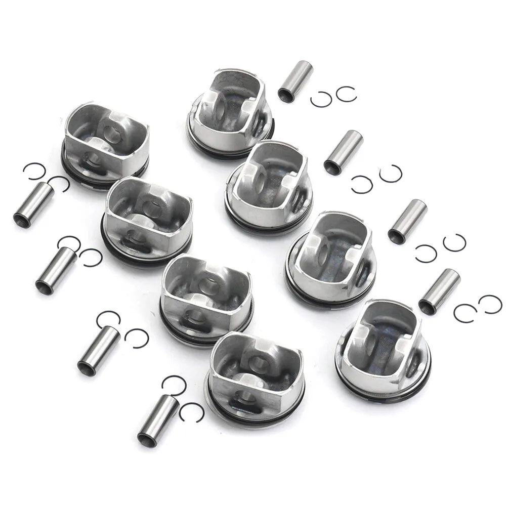 8pcs Pistons And Rings Set Φ84.5mm STD Φ20mm 079107065DC 07910065AD for VW Touareg AUDI S5 A6 A8 Q7 4.2L FSI BVJ CAU V8 DOHC 40V