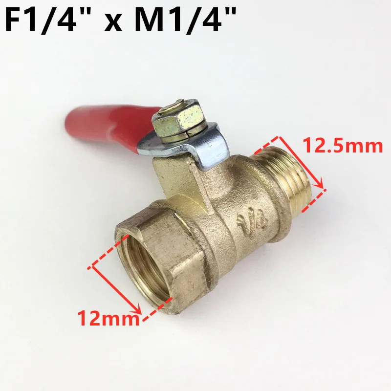 

Латунные шаровые краны 1/4 дюйма, 3/8 дюйма, 1/2 дюйма, наружная и внутренняя резьба, доступны для полива сада