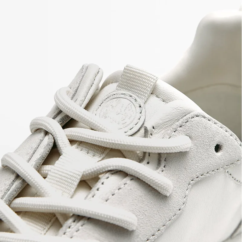 Elmsk Fashion Patchwork Comfortable Vulcanized  Sneakers Women Shoes Women Genuine Leather Shoes