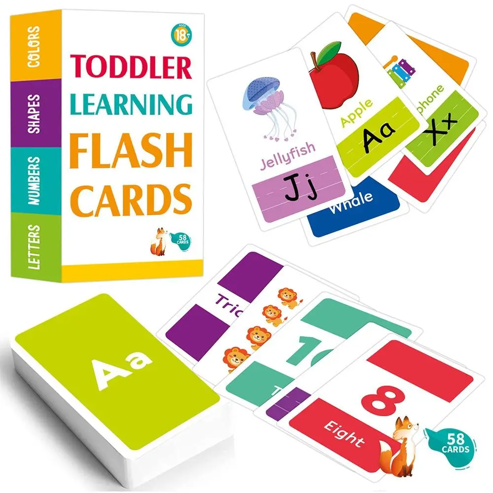 

Early Educational Tool Parent-child Interactive Montessori Toy Flashcards Alphabet Number Cognitive Card Card Books