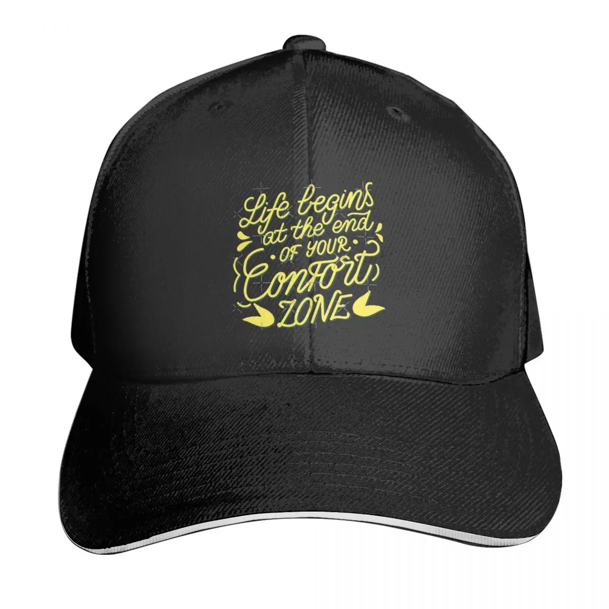 

Life Begins At The End Of Your Confort Zone Casquette, Polyester Cap Retro Practical Birthday Gift