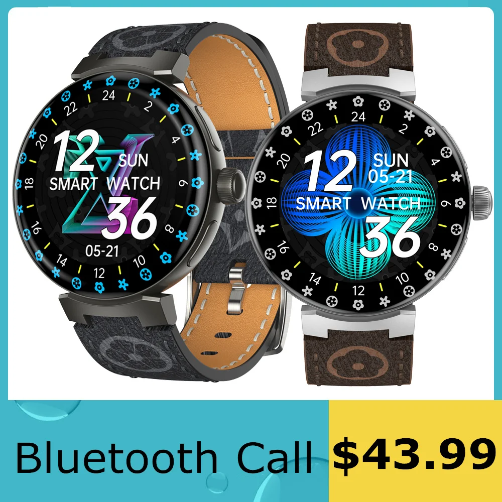 

Luxury Smartwatch Women Men Bluetooth Answer Call Whatsapp Notification Waterproof IP67 1.32inch Full Touch Screen Smart Watch