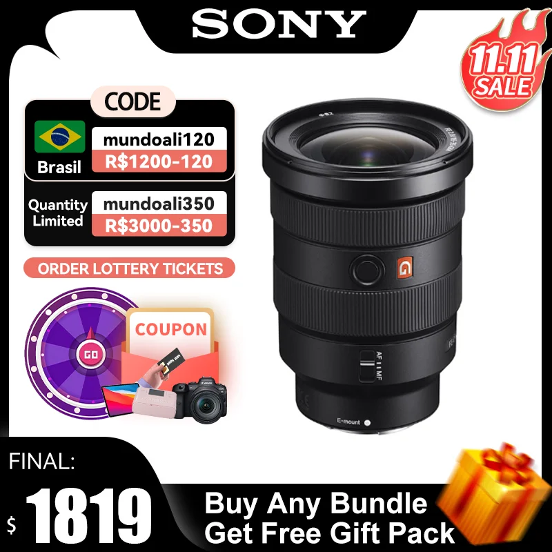 

Sony FE 16-35mm F2.8 GM Wide-Angle Zoom Lens Large Aperture Mirrorless Camera Lens For A6300 A6400 A6600 A7 III SEL1635GM