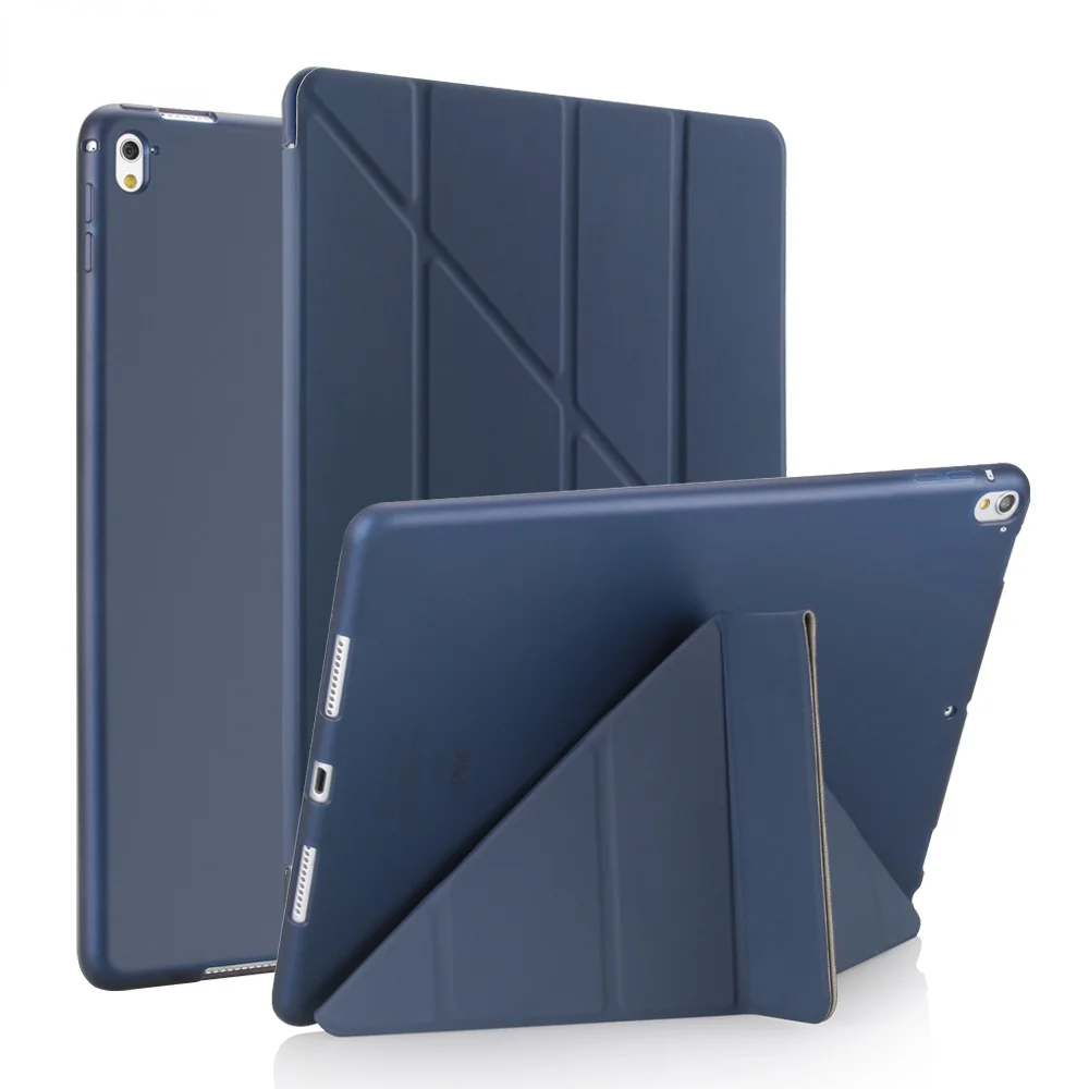 

Case For Ipad Pro 9.7 Inch Leather Silicone Multi-fold Smart Cover For IPad Pro 9.7 Case 2016 A1673 A1674 A1675 Funda