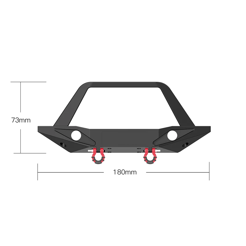 Фото Rlaarlo Mk07/Jk07pro автомобильные аксессуары с дистанционным управлением, металлический модернизированный передний бампер из алюминиевого сплава с буксирным крюком №3