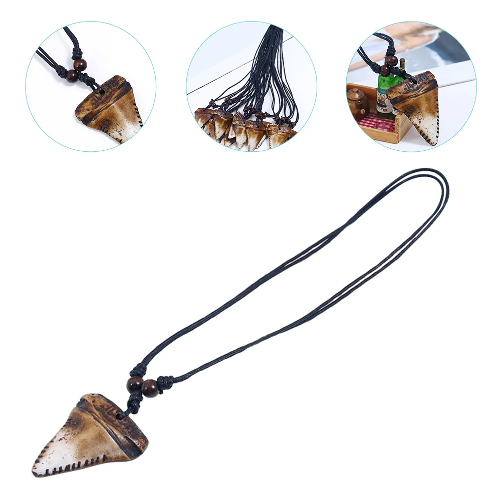

Necklace Men Neckcoolpendant Teeth Beach Retro Animal Jewelriesadjustable Jewelry Personalized Chain Sweater Male Vintage