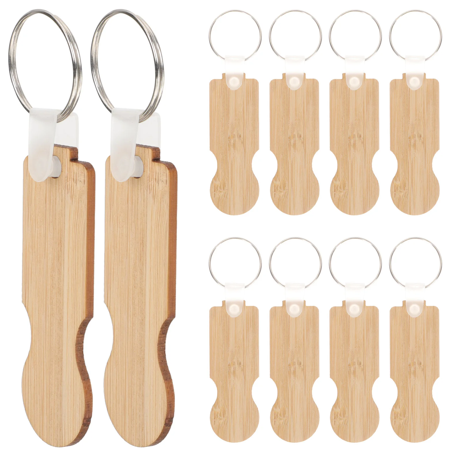 

10 Pcs Car Stand Token Shopping Wagonring Bamboo Carving Token Pendant Metal Trolley Token Trolley Accessory Shopping