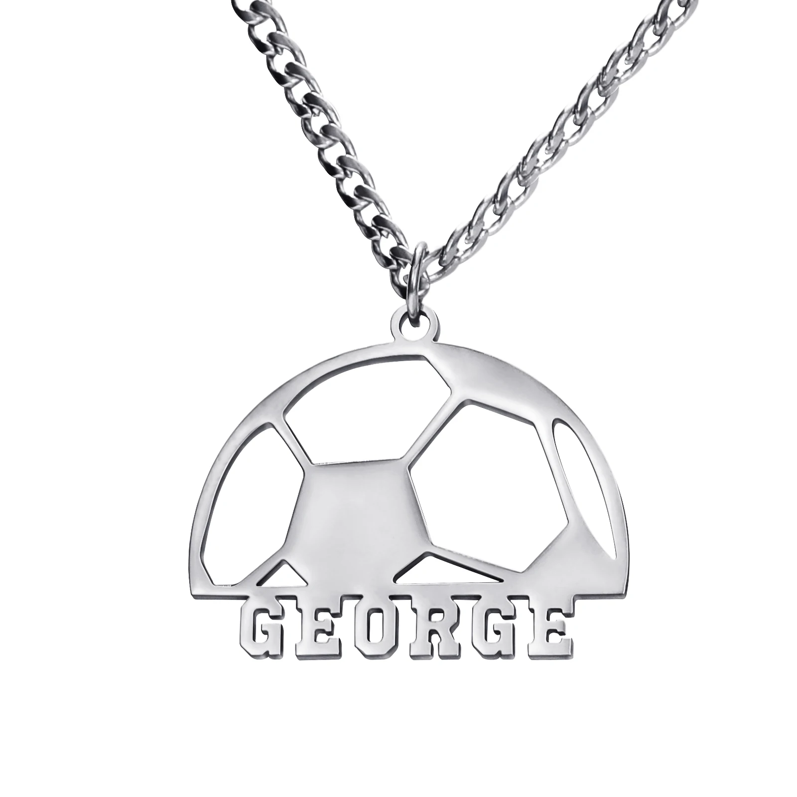 

Customed English Name Nacklace Personalized Cuban Chain Necklace Stainless Steel Charm Name Jewelry Men's Customtize Necklace