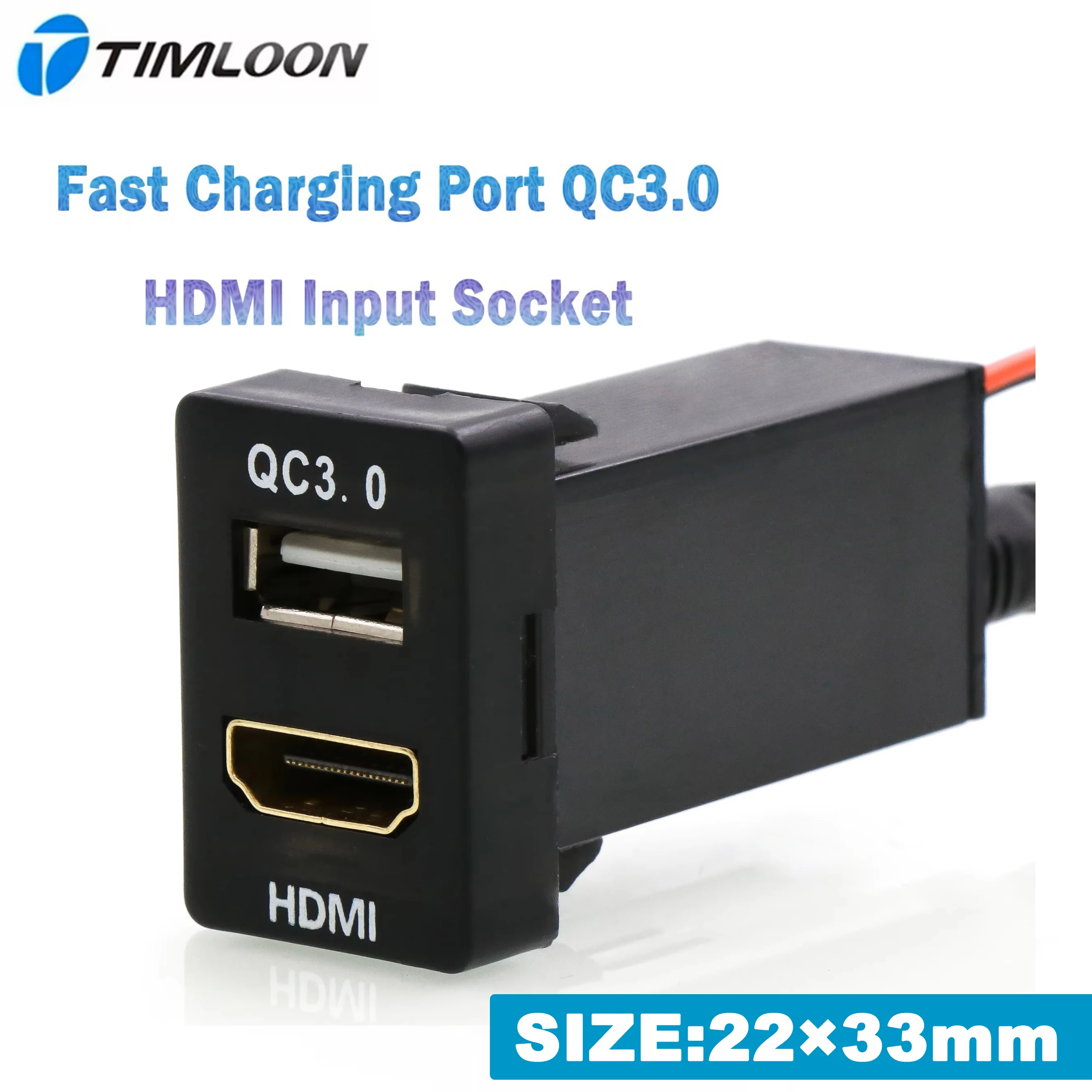 

Автомобильный порт быстрой зарядки QC3.0 с входной розеткой HDMI для TOYOTA, Camry, Corolla, Yaris,RAV4, Reiz, Land Cruiser,Coaster,Vios,Sienna
