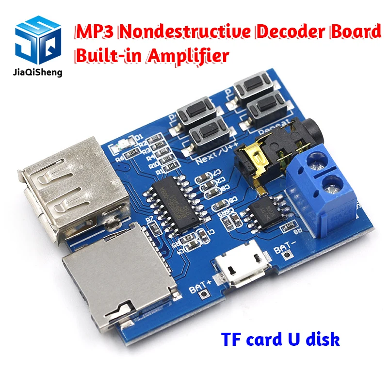 TF-карта U-disk MP3 Плата декодера с форматом module Расшифровка усилителей audio Player |