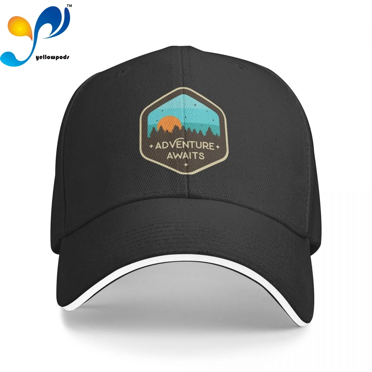 

Outdoor Adventure Awaits Sunsetcamping Trip Trucker Cap Snapback Hat for Men Baseball Mens Hats Caps for Logo