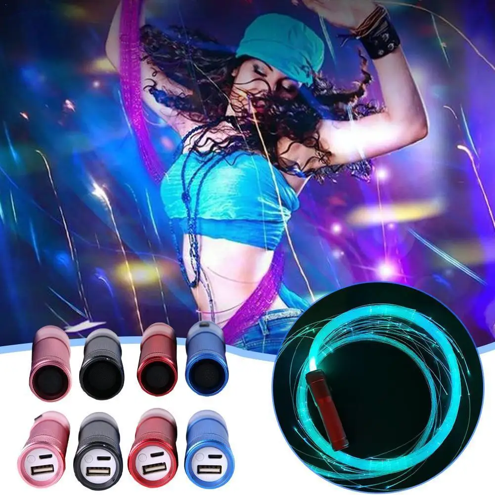 

180cm Led Fiber Optic Dance Whips Light Usb Rechargeable Waving Up Glowing Lighting Party Dance Rave Flash Star Light Festi Z6t2