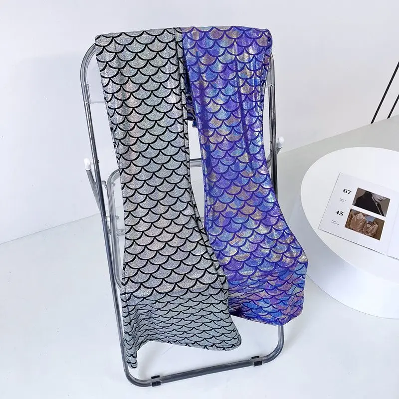 Женские блестящие облегающие брюки-клеш с высокой талией