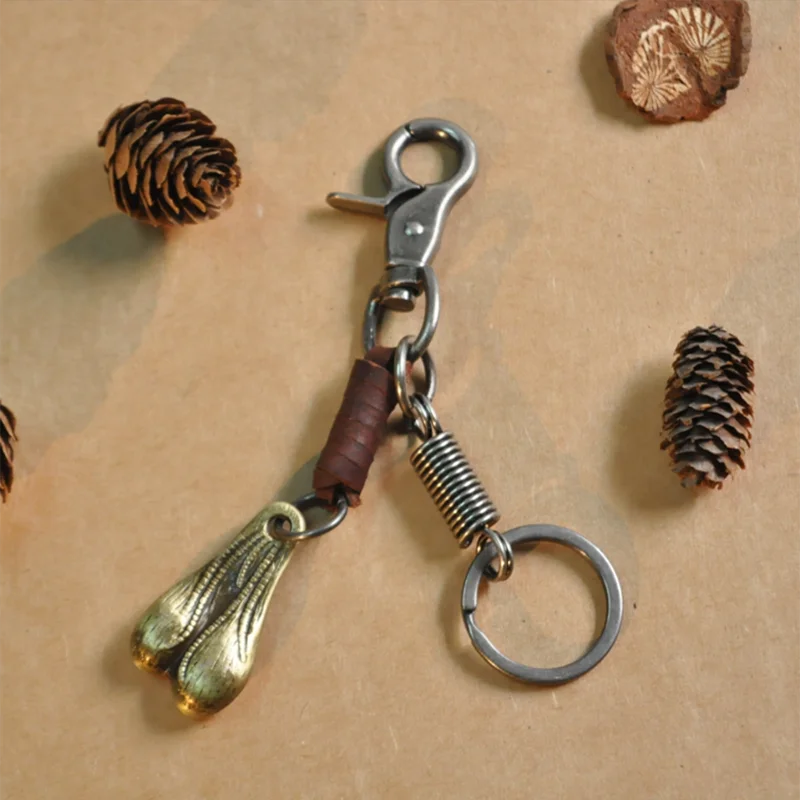 Брелок для ключей 2 цвета из латуни