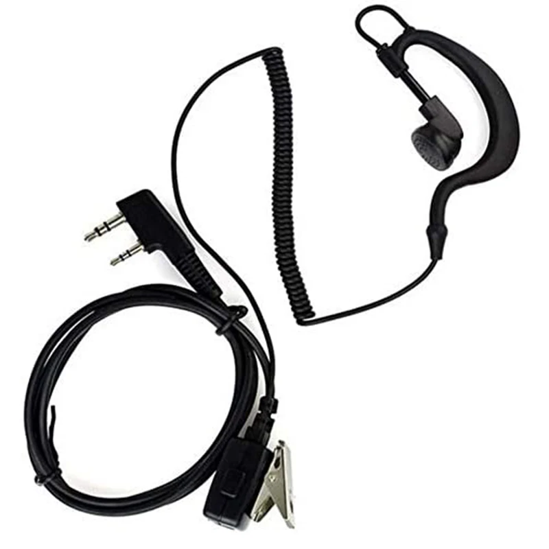 Walkie Talkieds Earpiece G Shape Headset with Mic PTT for Kenwood TK-2107 TK-3107 BaoFeng Uv-5r Bf-888s 2 Way Radio（10 Packs)