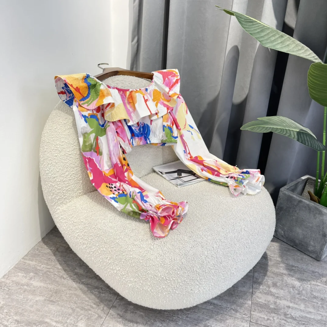 

Женское длинное платье с буфами, льняное шелковое платье золотистого цвета с цветочным принтом в стиле барокко, весна-осень 2022