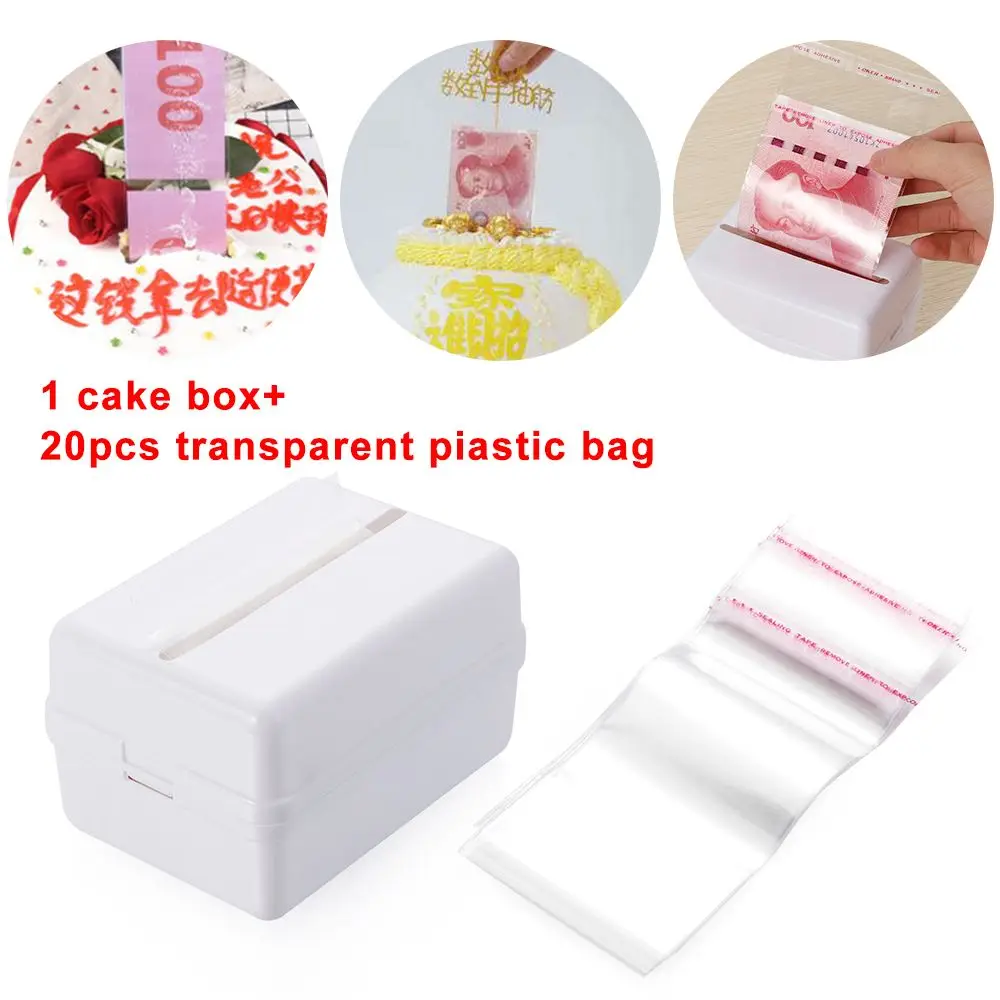 

New Cake ATM Surprise Making Toy with 20 Bags Cake ATM-Happy Birthday Cake Topper Money Box Funny Cake Kids Gifts Money Box