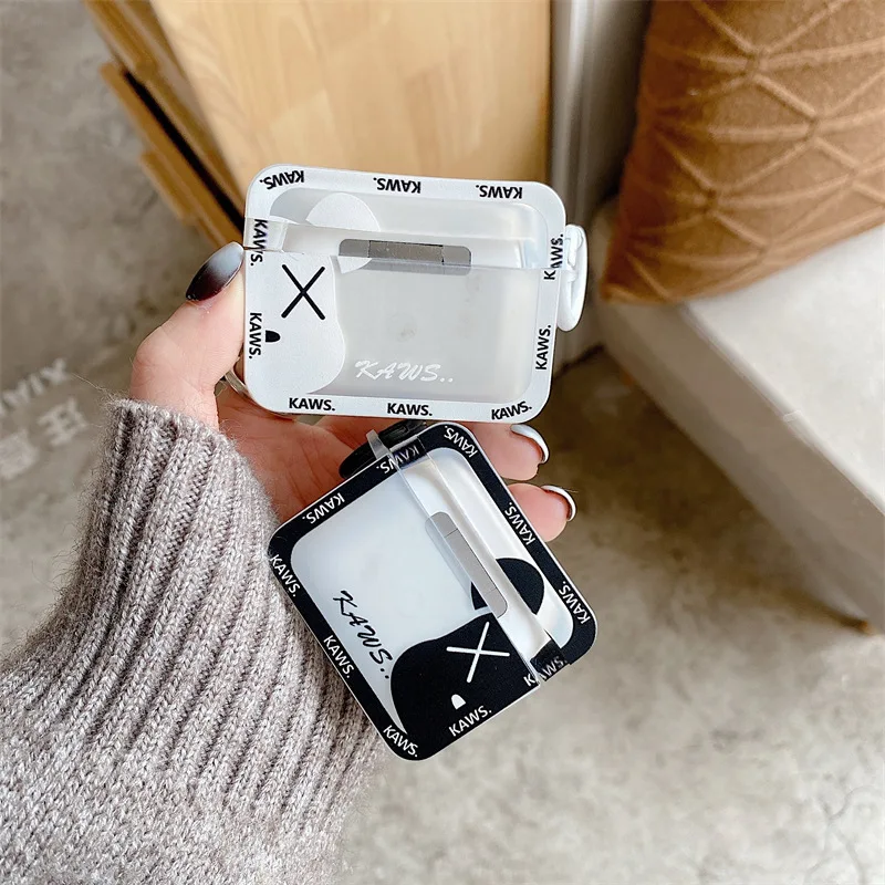 Черный белый модный полупрозрачный чехол для AirPods 3 Apple 2 Pro аксессуары наушников