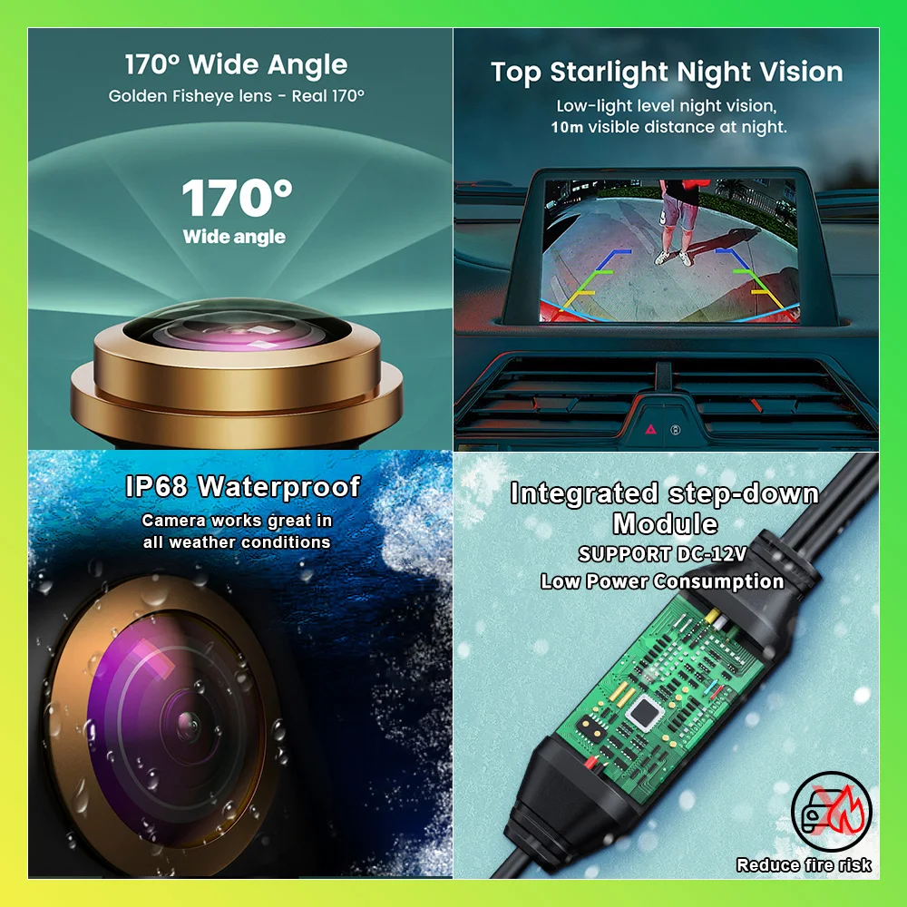 CVBS AHD 1080P Автомобильная камера заднего вида на ручке багажника для Mercedes Benz B Class W246