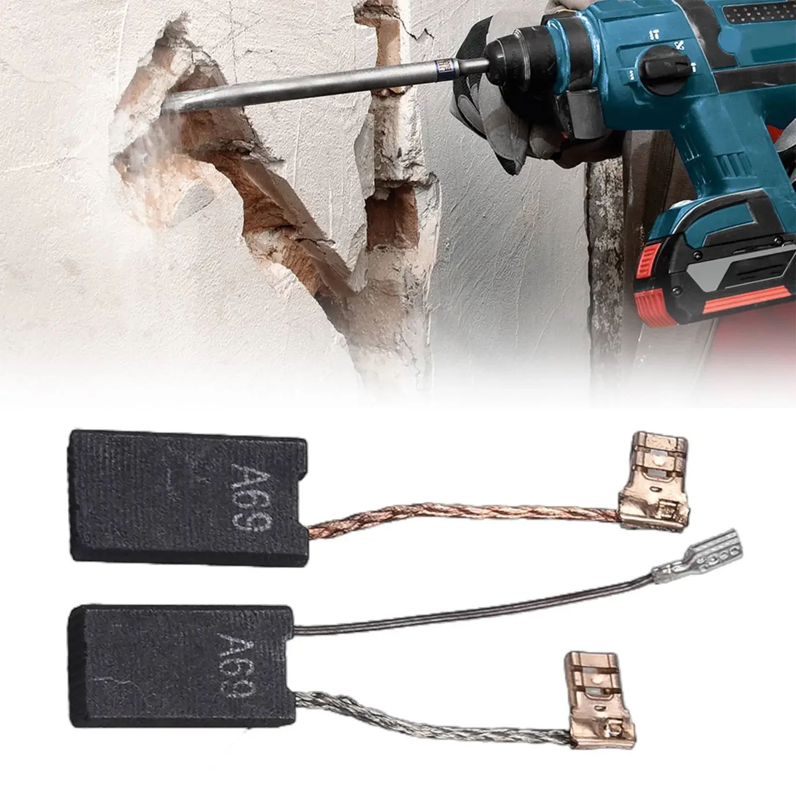 Для обслуживания дрели Номер детали угольных щеток 1617014135 Углеродный и