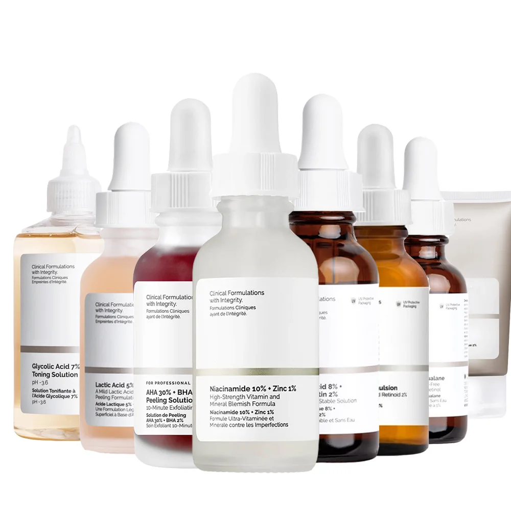 

Ordinary Niacinamide 10% Face Serum AHA 30% Hyaluronic Acid B5 Caffeine Solution EGCG Retinol Squalane Ascorbic Acid Serum