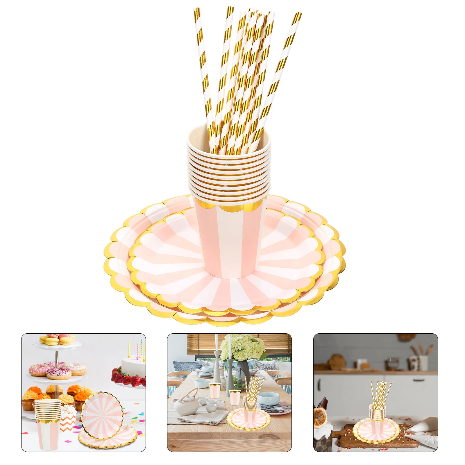 

1 Set Portable Delicate Compact Party Supplies Dinnerware Set
