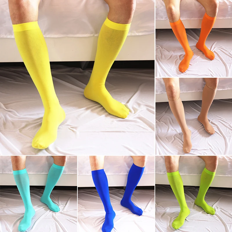 

Men's Sexy Ultrathin Socks Stockings Soft Stretchy Knee High Invisible Seamless Tube Socks Dress Socks Gifts For Men Exotic Form