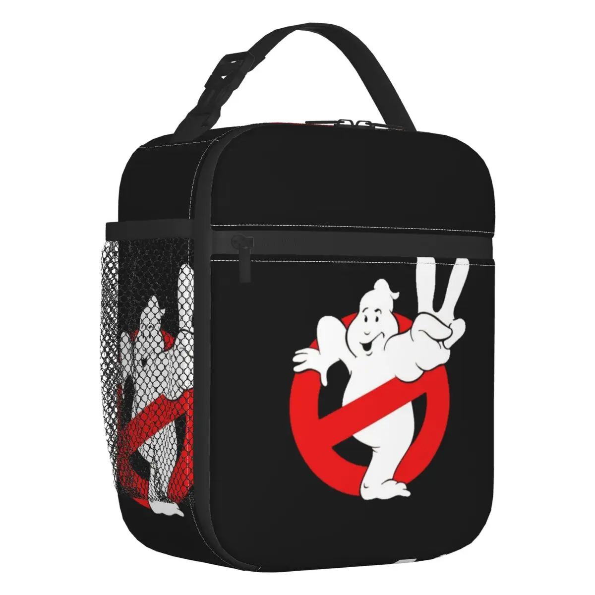 

Cute Ghostbusters Logo Insulated Lunch Bags for Outdoor Picnic Supernatural Comedy Film Portable Cooler Thermal Bento Box Women