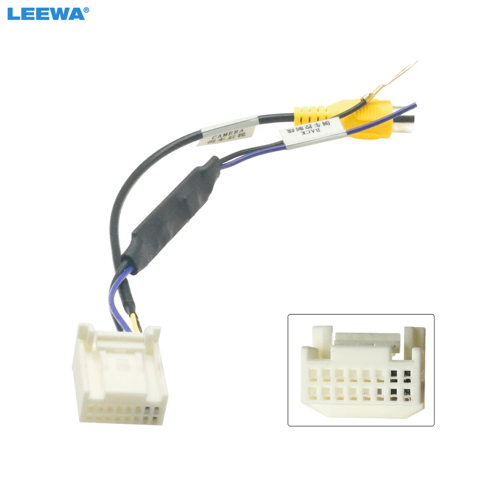 

LEEWA 16-контактная автомобильная камера заднего вида, адаптер видеовхода, проводка, кабель для Toyota, оригинальный головной блок, модернизация камеры заднего вида