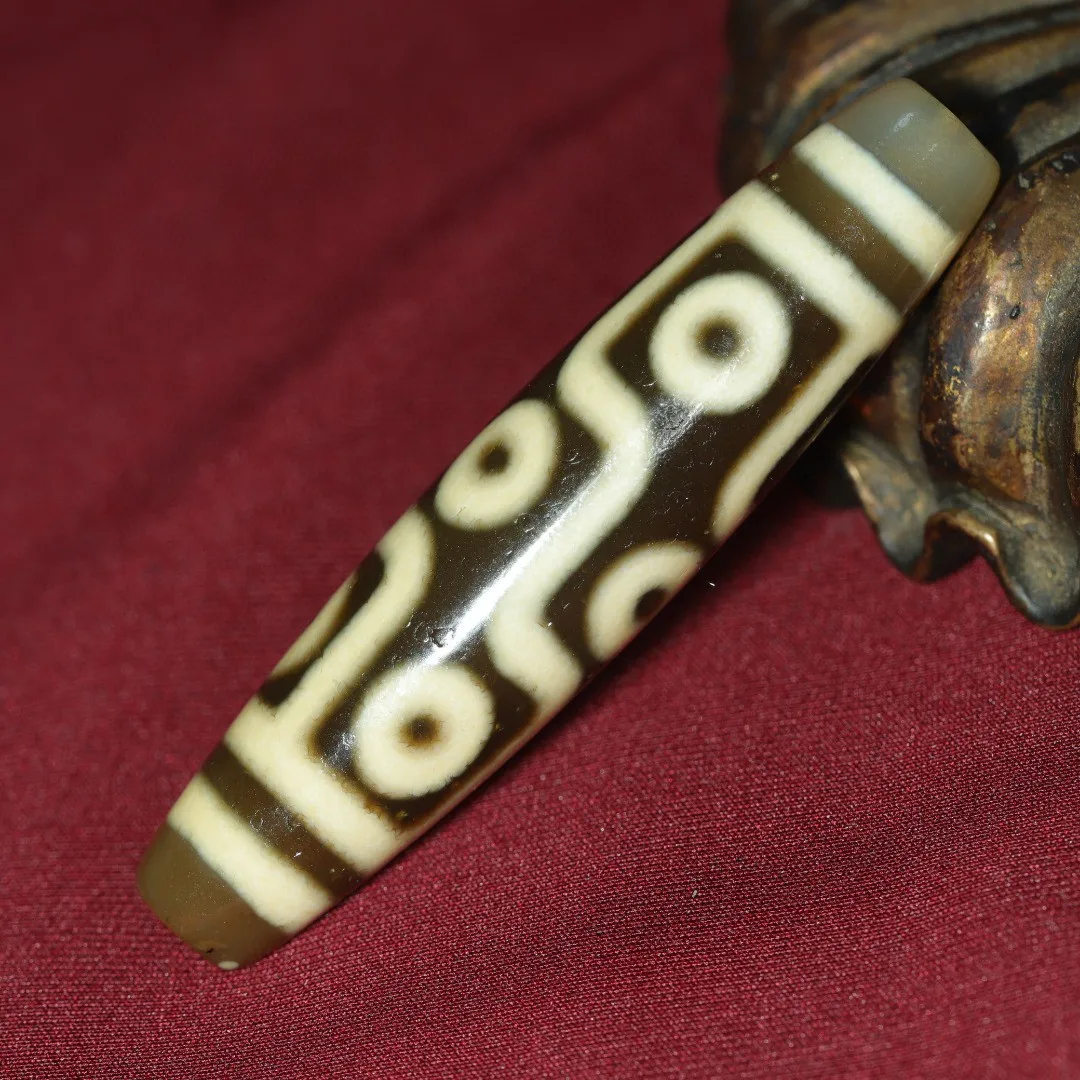 Тибетский зуб желтый девять глаз бусина дзи агат kano ключица ожерелье кулон