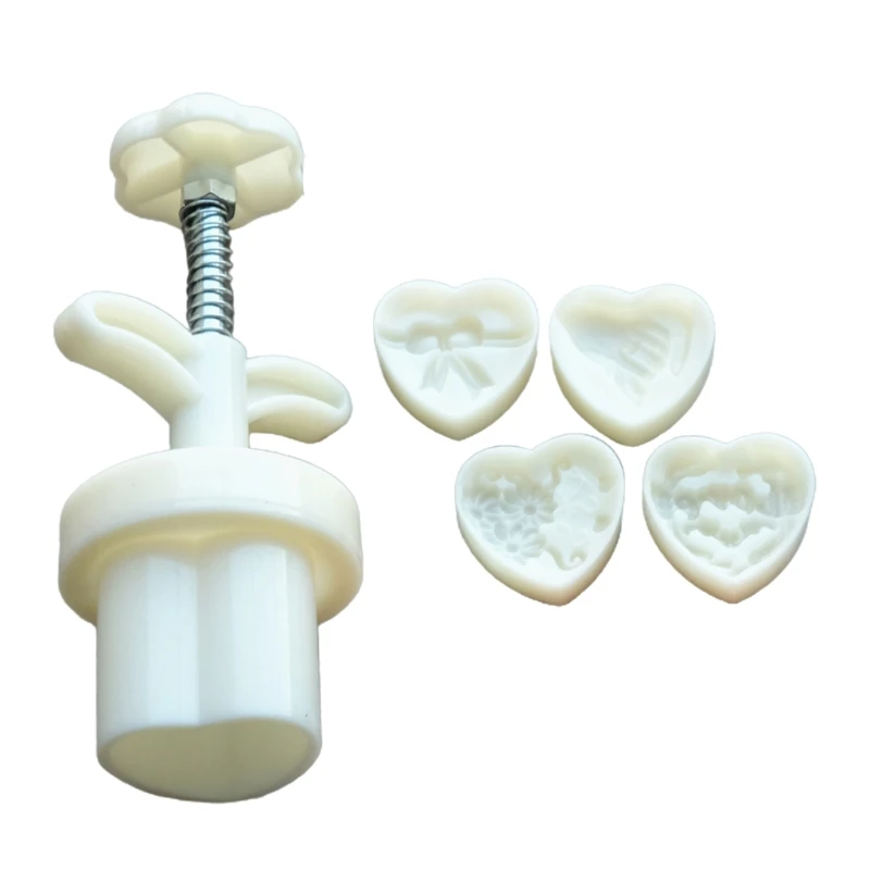 

Mooncake Press Mold Cookie Stamps Moon Cake Makers Heart Shaped Decoration Tools