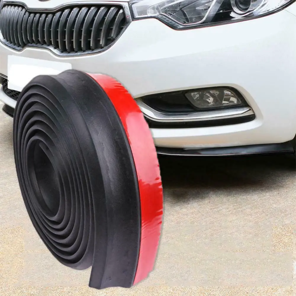 Universal Rubber Protector Bumper Lip Strip Car Lip Stickers Front Bumper Spoiler Side Splitter Exterior