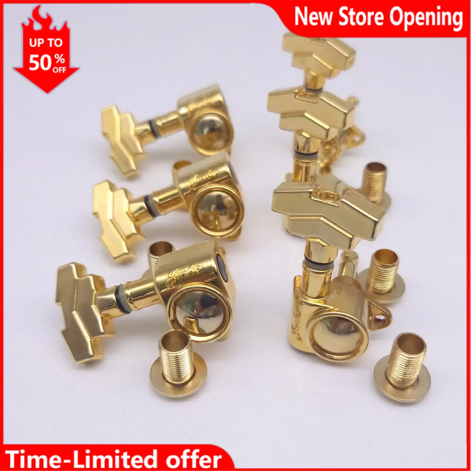 Набор золотых гитарных тюнеров 3L3R — передаточное число 18:1 вращающийся