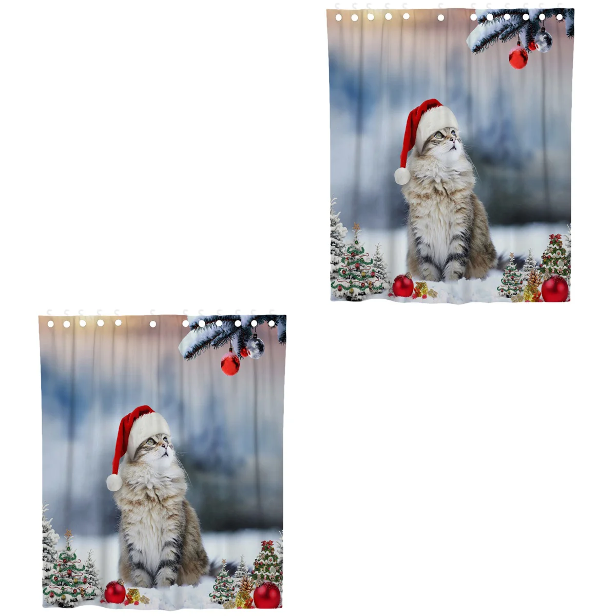 

2 шт., водонепроницаемые занавески для ванной, 180x180 см