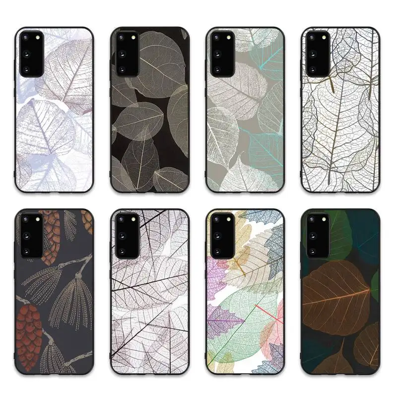 

Vintage Leaves Pattern Phone Case for Samsung S20 lite S21 S10 S9 plus for Redmi Note8 9pro for Huawei Y6 cover