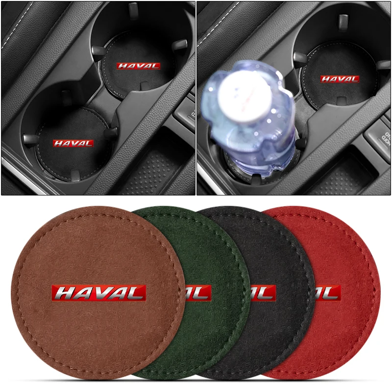 

Alcantara Car Coaster Water Cup Anti-Slip Mat for Harvard H6 Sports Version H2 H3 H7 H8 H9 Car Accessories Interior Decoration