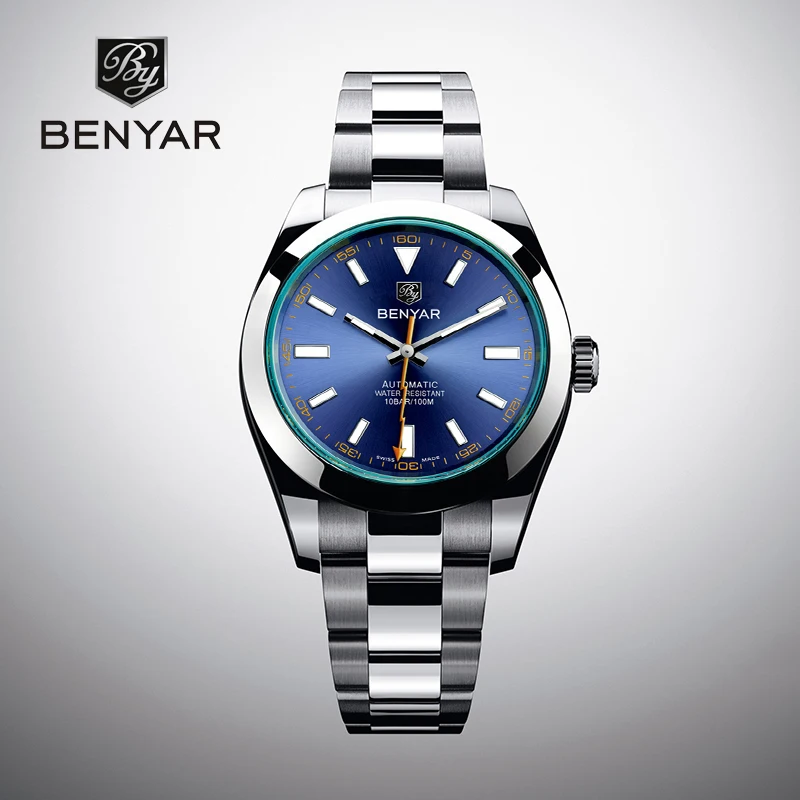 

2022New BENYAR Casual Fashion Men's Watches Business Stainless steel Waterproof Automatic Mechanical Men Watch Relogio Masculino
