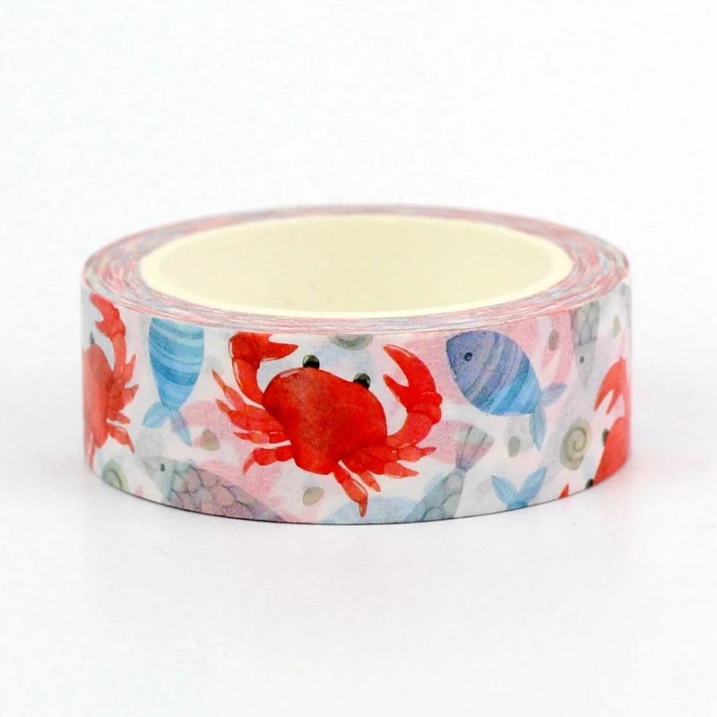 

Новинка, 1 шт., 10 м, декор, каваи, морские животные, крабы, морская звезда, набор лент васи для скрапбукинга, малярная лента для ведения журналов, милые канцелярские принадлежности