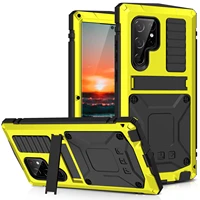 heavy duty rugged armor 360 full phone case for samsung galaxy s22 plus ultra pro metal aluminum shockproof with kickstand cover