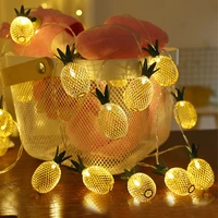 new 3m 20led iron art pineapple string lights battery powered christmas fairy lights garland for xmas tree party wedding decor