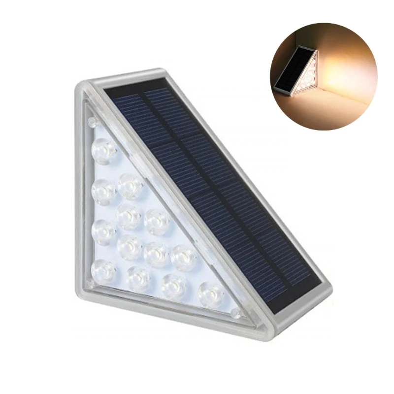 

LED Solar Step Light Waterproof Outdoor Induction Stair Light for Yard Patio Garden Walkways Front Door Pathway Driveway G6KA