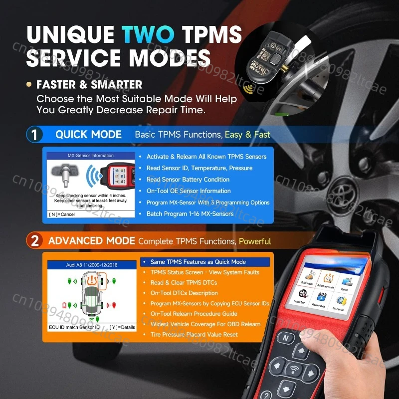 MaxiTPMS TS508WF Инструмент программирования TPMS 2024 новейшая версия Wi-Fi TS508 TS501 TS408 TS601