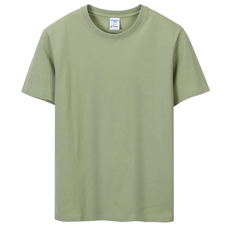 

2pcs advertising custom logo cultural Solid color single color Korean style pop cotton sports short sleeve round neck GBB56