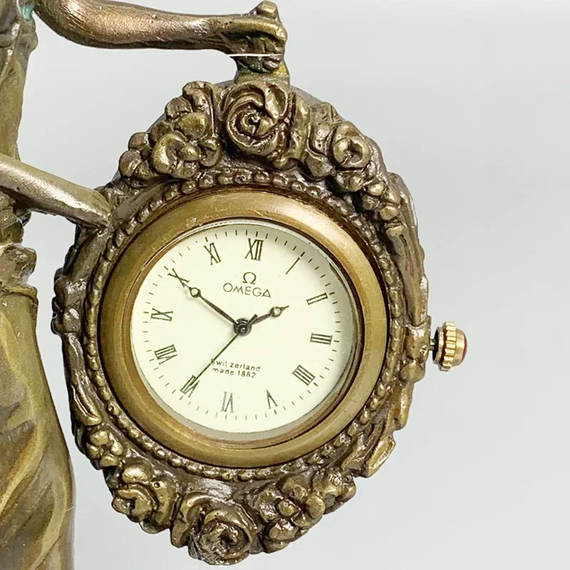 Классические Механические часы ручной работы 1882 полностью медные настольные в