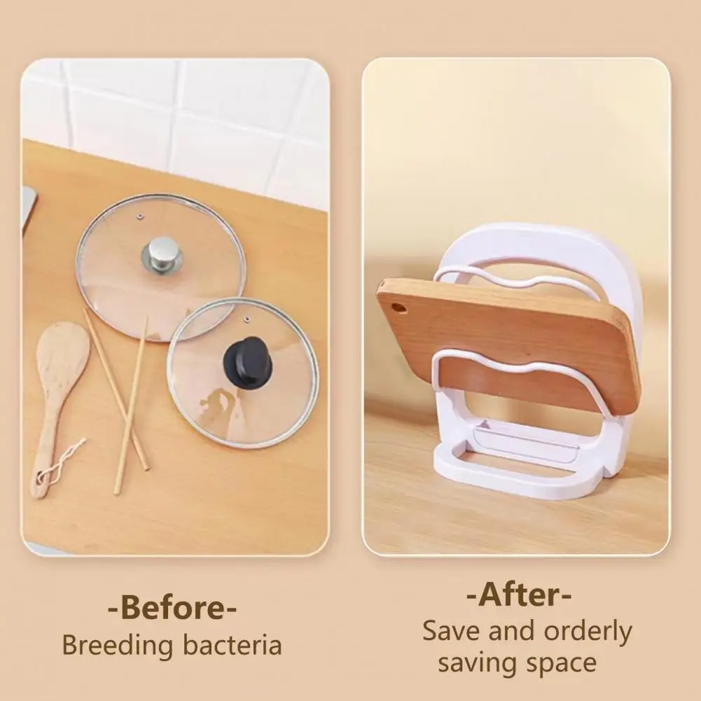 

Pot Lid Holder Easy Installation Reusable Pot Cover Storage Rack Towel Shelf Multipurpose Pot Lid Organizer Home Supply